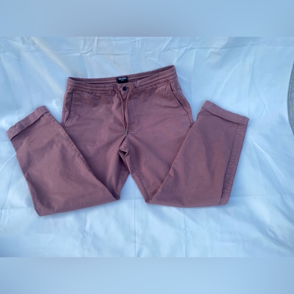 Todd Snyder Size Large Drawstring Chino Trousers in a Dusty Rose - Picture 9 of 13